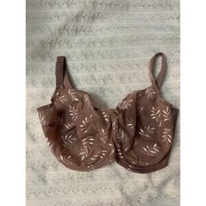 Panache Bra 34H Embroidered Underwire Full Coverage Lingerie Nude